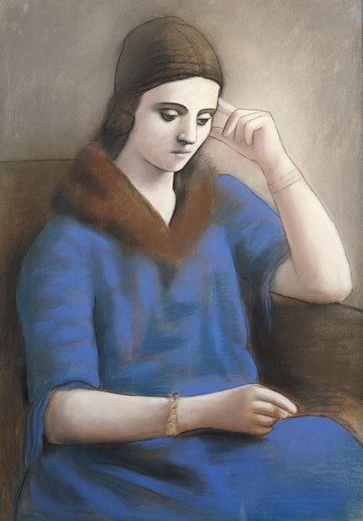П. Пикассо. Ольга в задумчивости. 1923 год П. Пикассо. Ольга в задумчивости. 1923 год